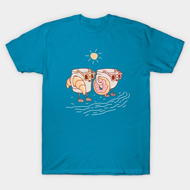 CUPS ON THE BEACH T-Shirt by gotoup